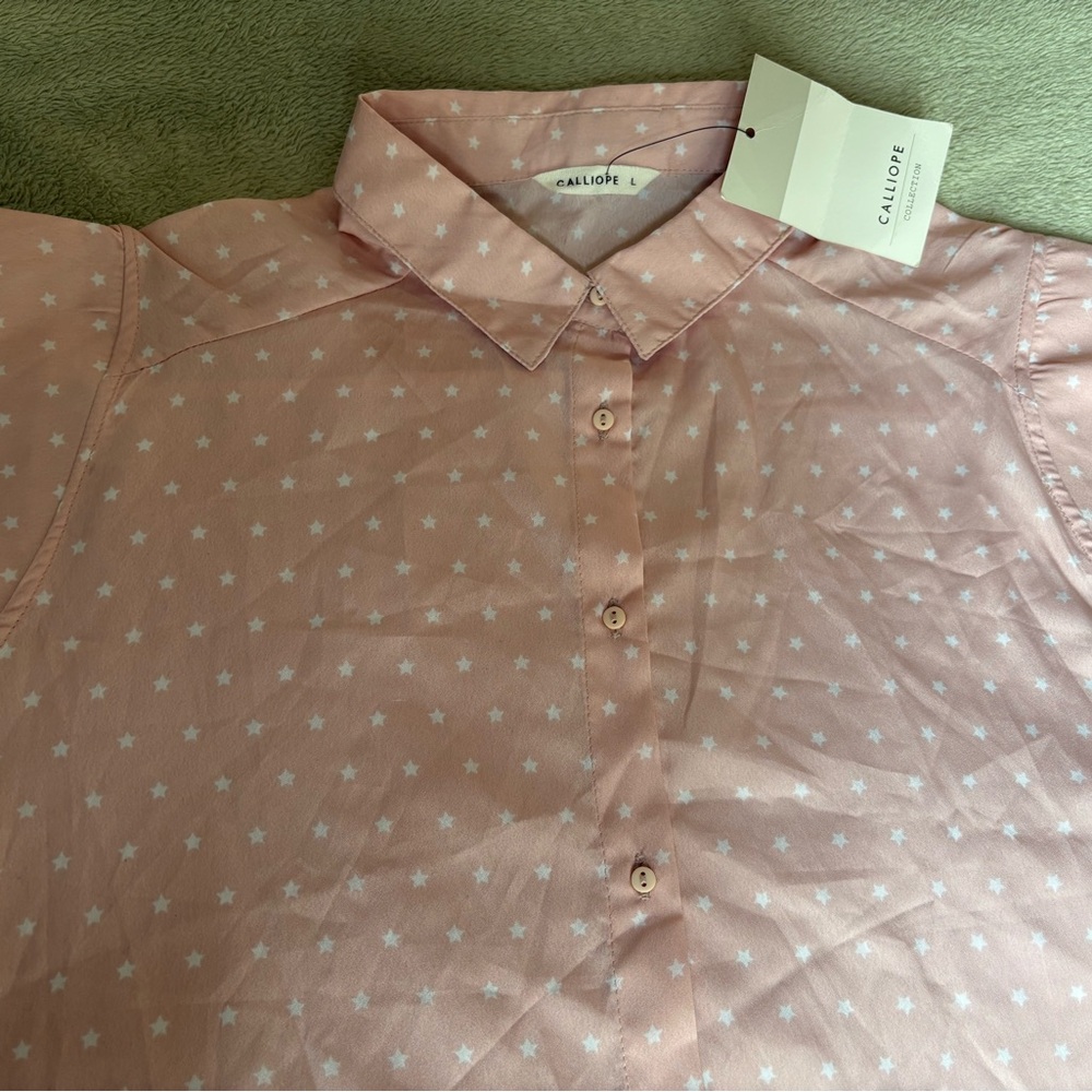 Calliope Pink Star Pattern Blouse